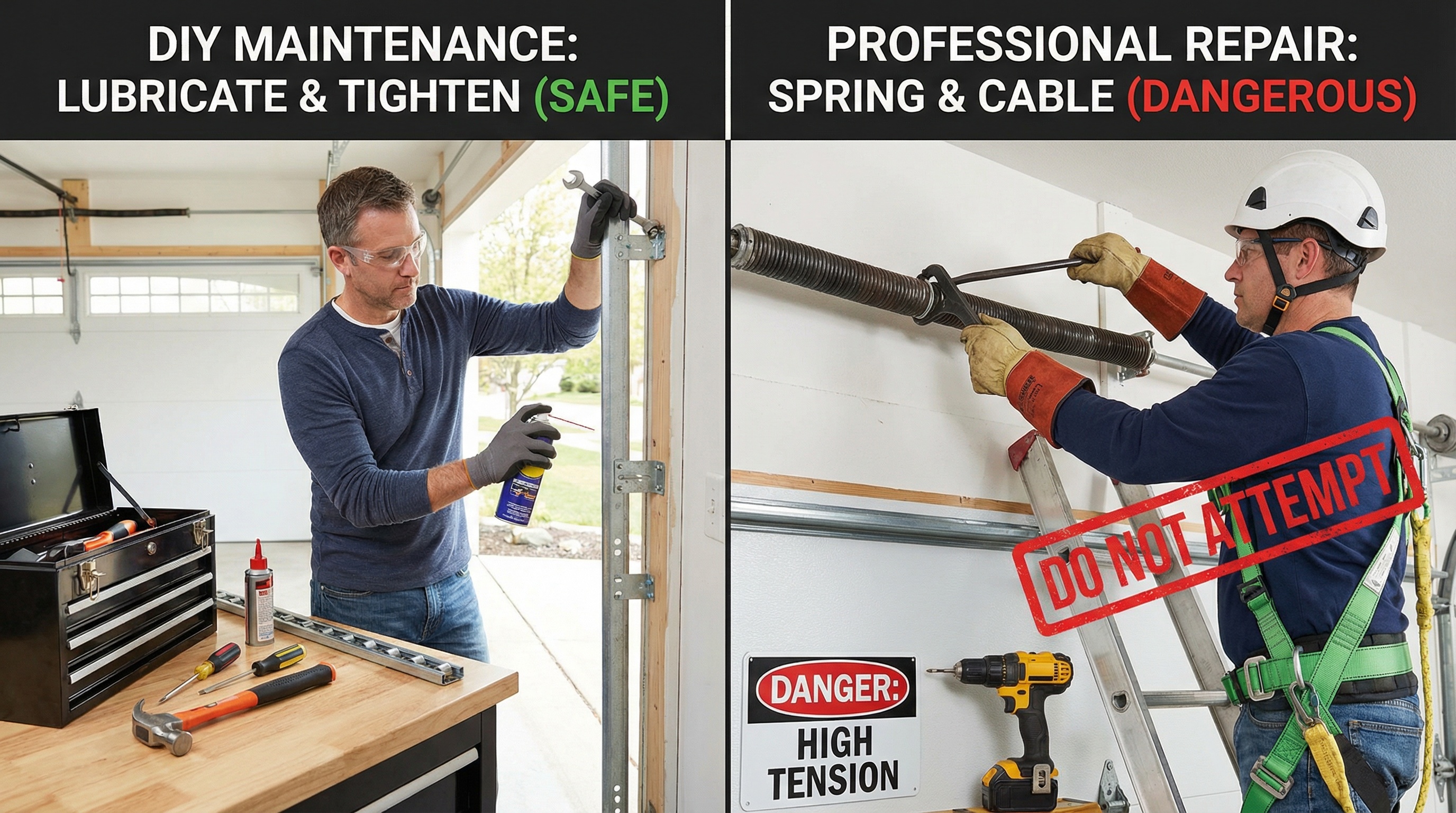 Can You Repair a Garage Door Yourself? DIY vs Professional Guide — article cover image.