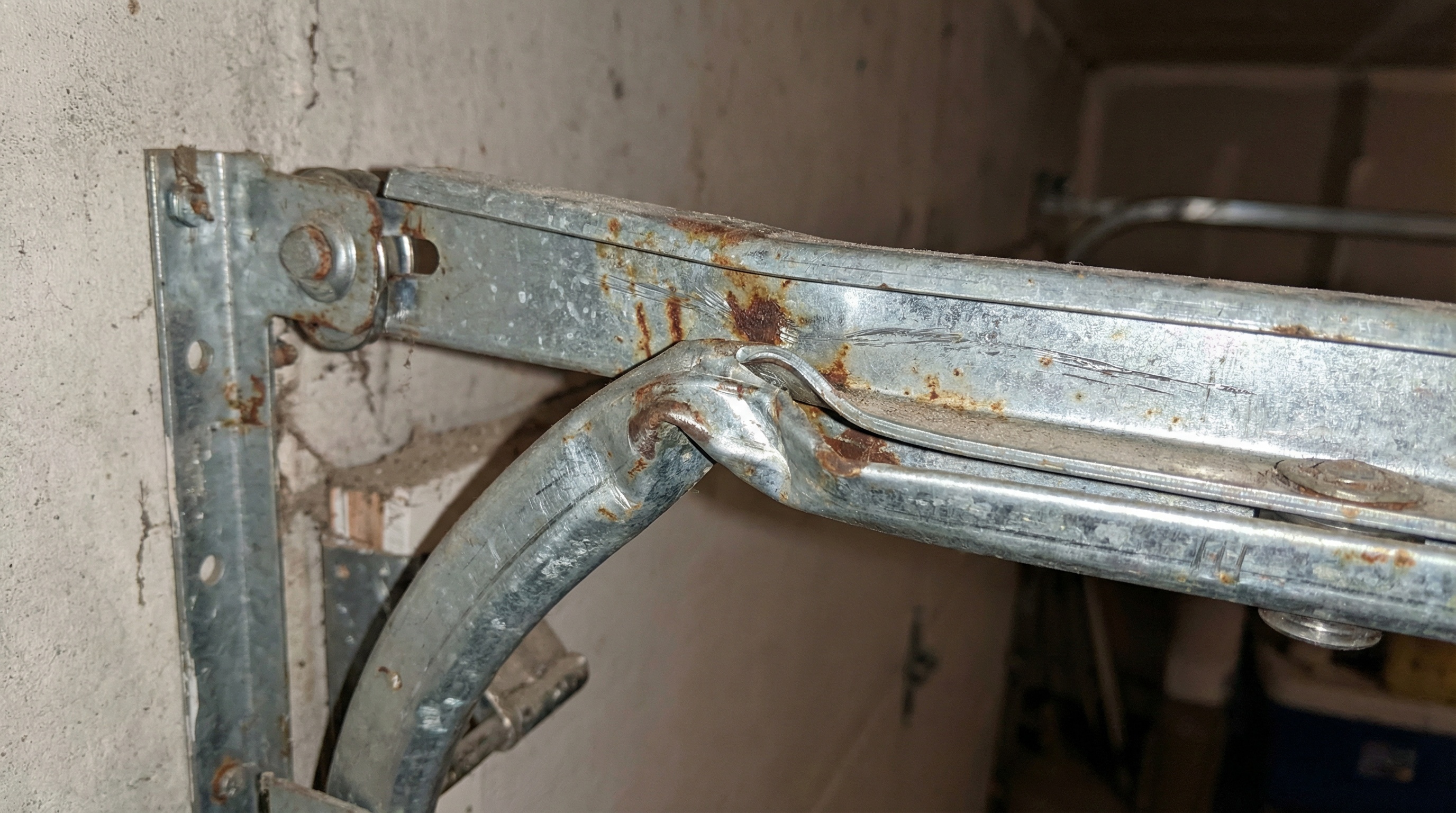 Bent garage door track in King of Prussia