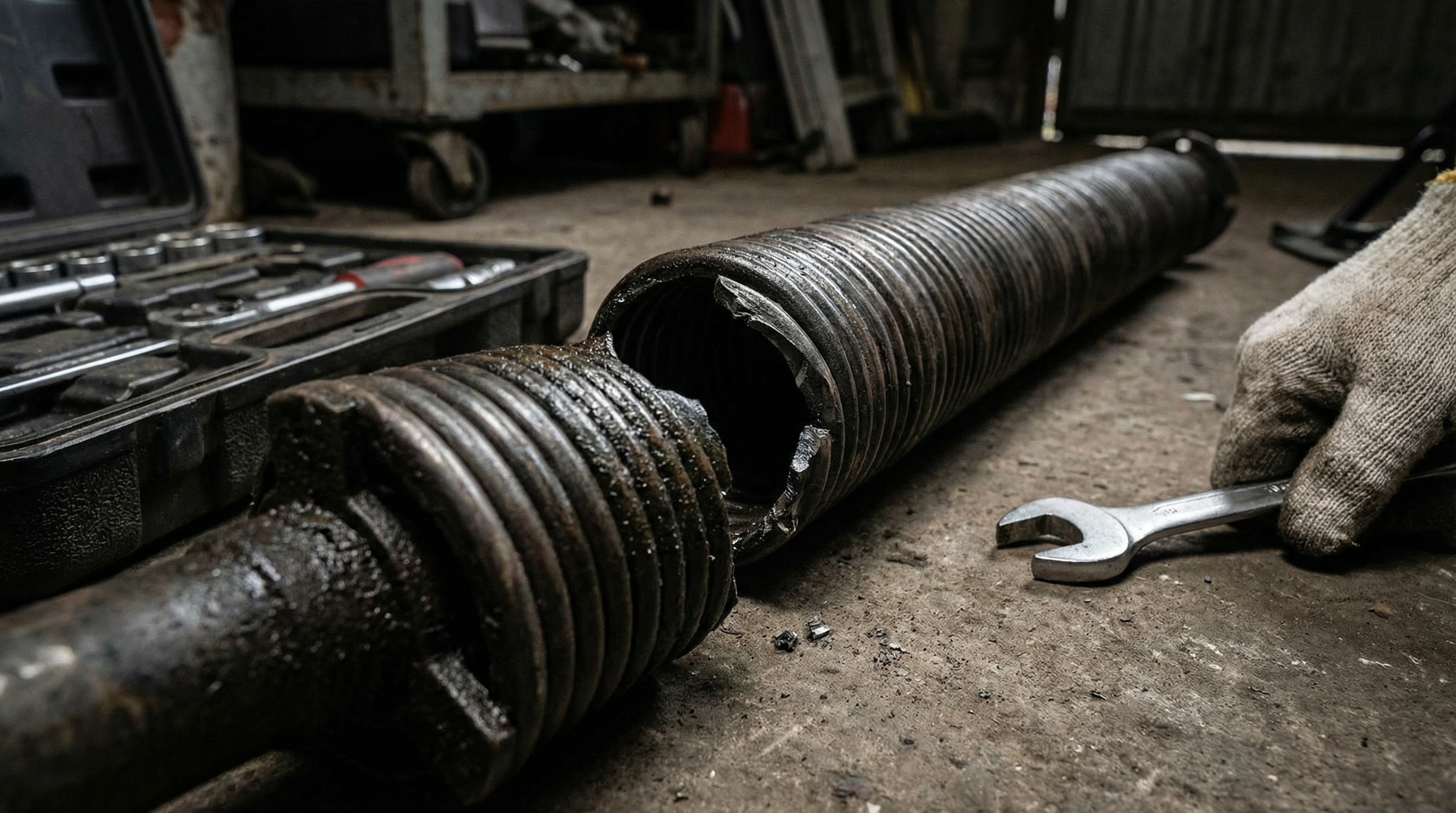 Broken garage door spring repair in Upper Darby