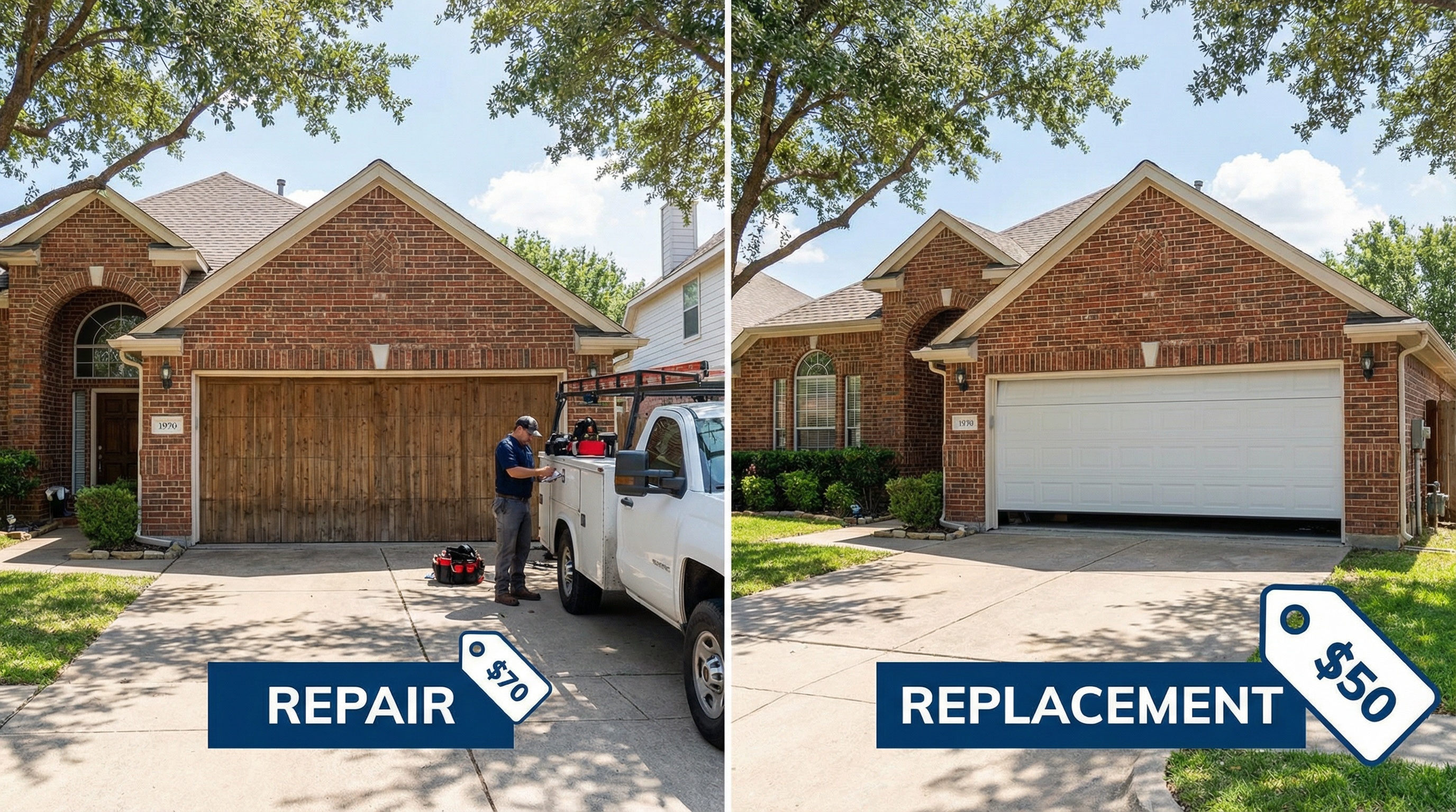 Is it cheaper to repair or replace a garage door in Upper Darby PA — article cover image.