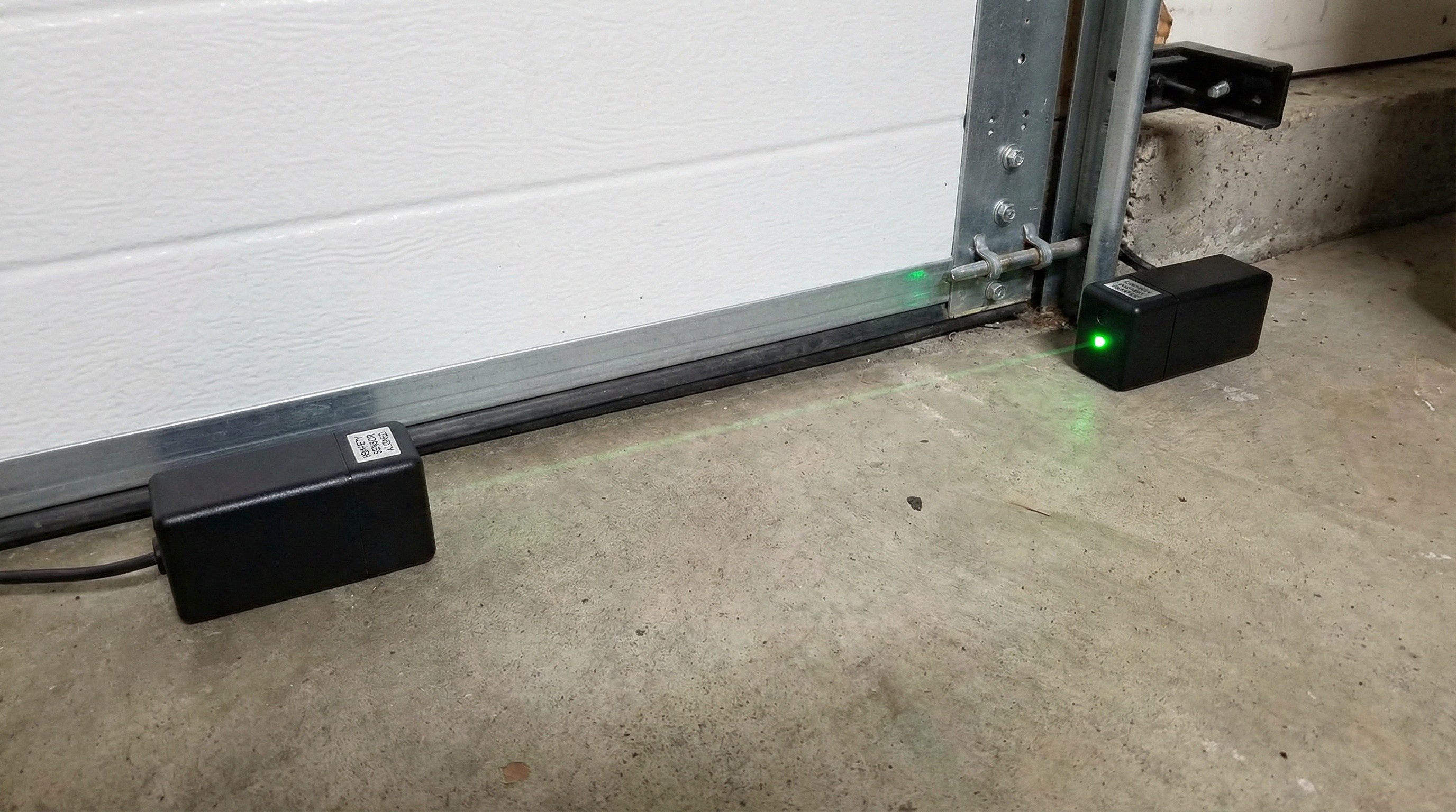 Garage door safety sensor alignment