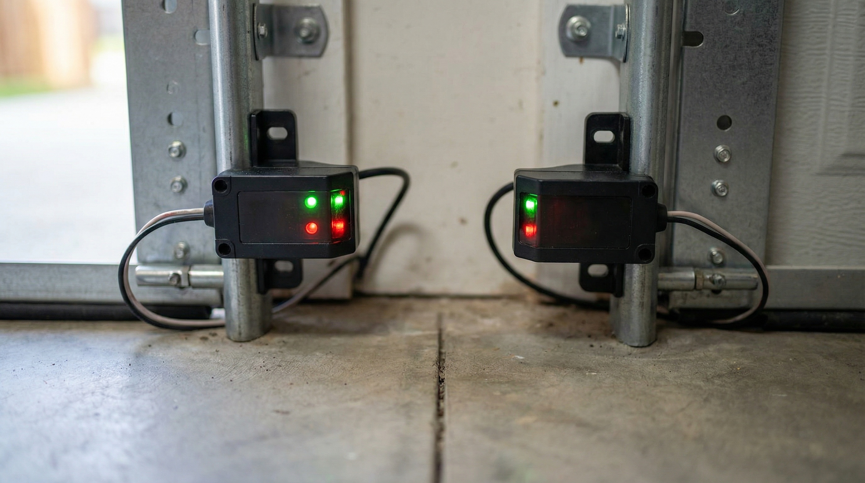 Garage door safety sensors alignment