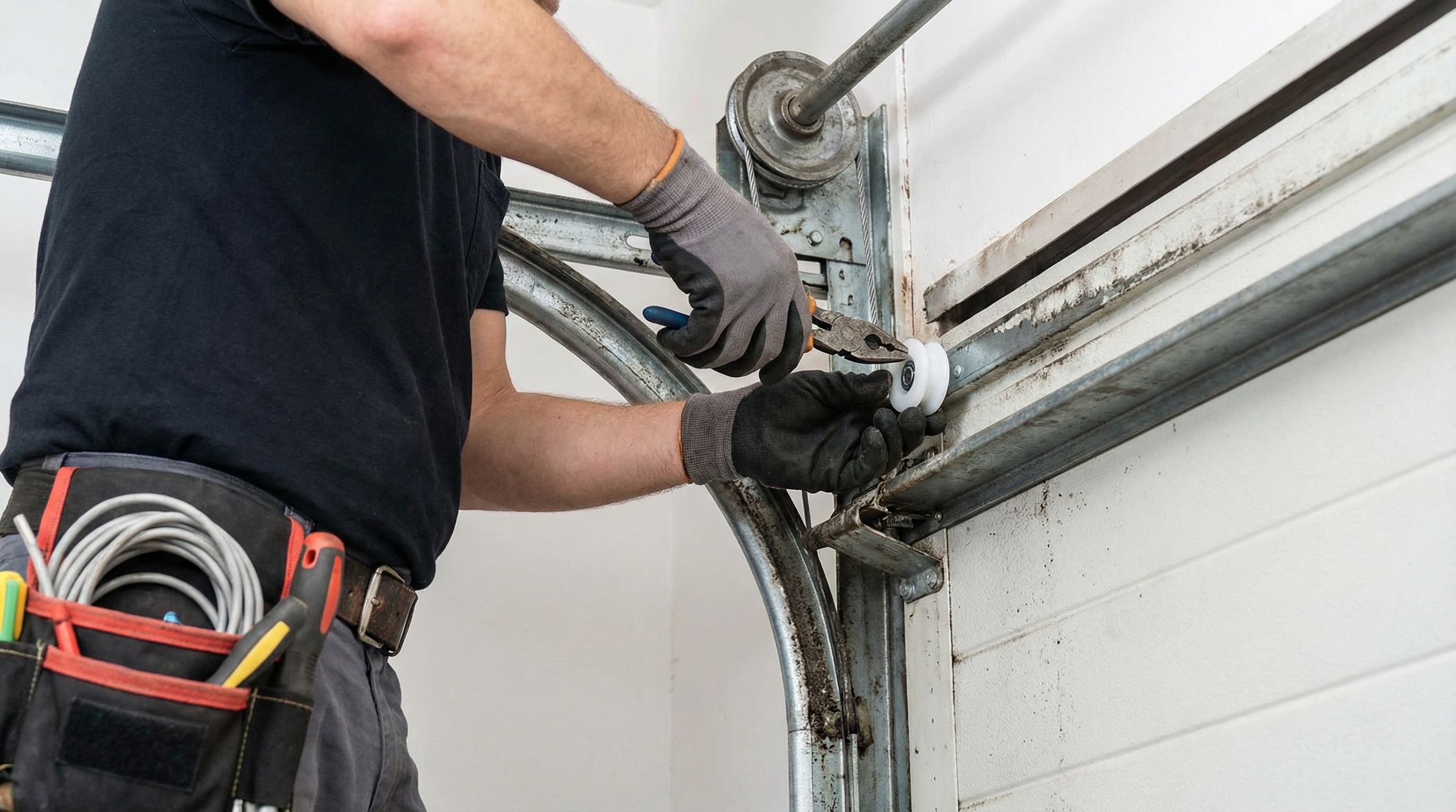 Garage door roller and cable replacement Conshohocken repair service