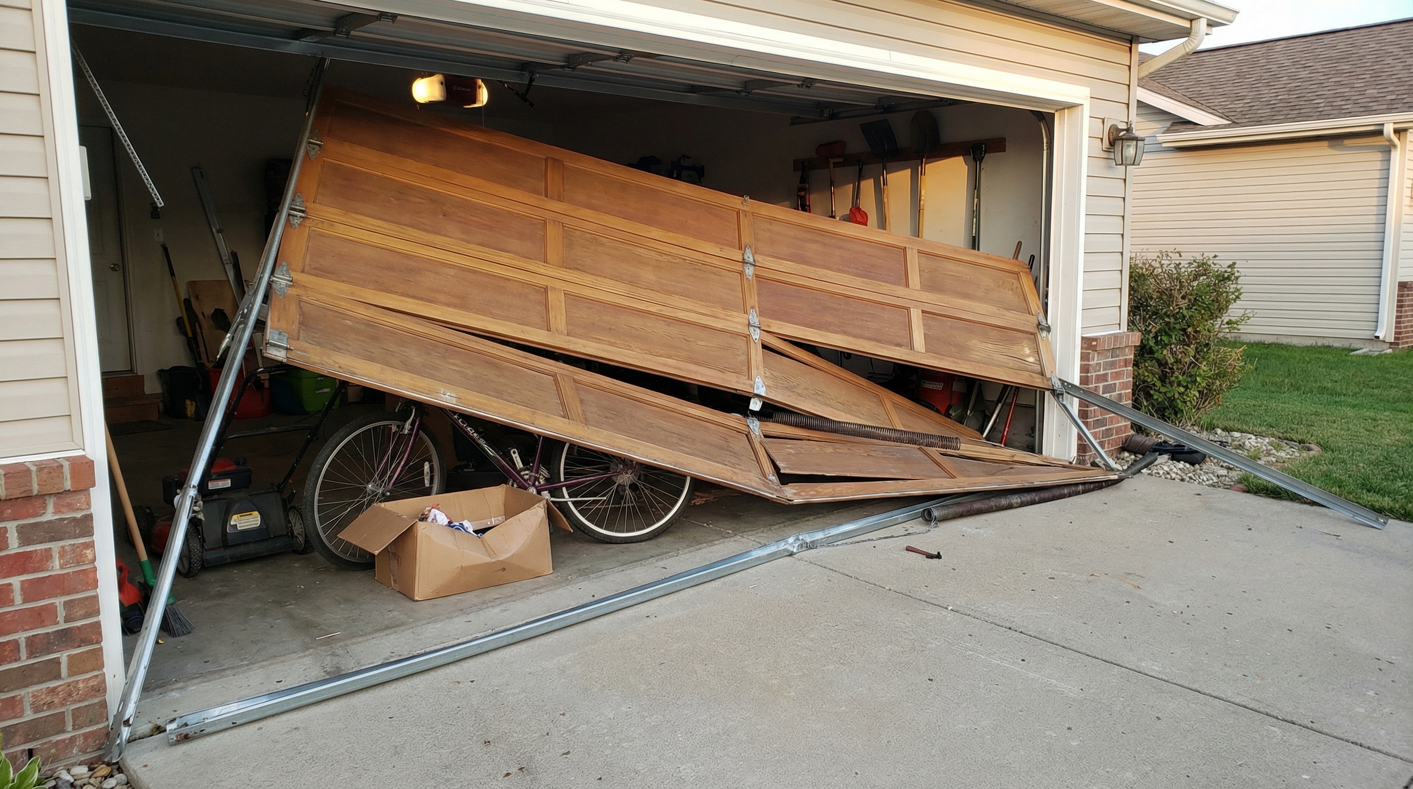 Garage Door Safety Hazard Fallen Door