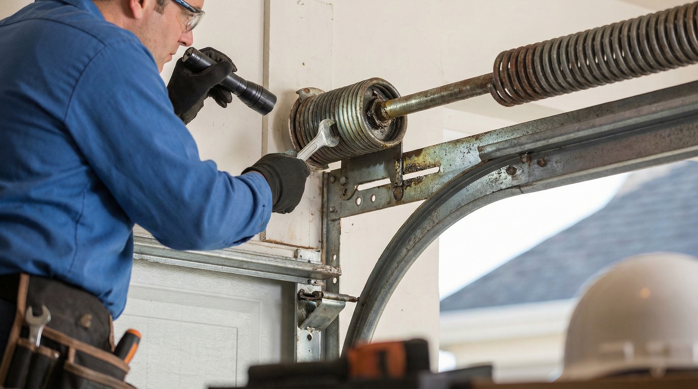 Garage door spring inspection