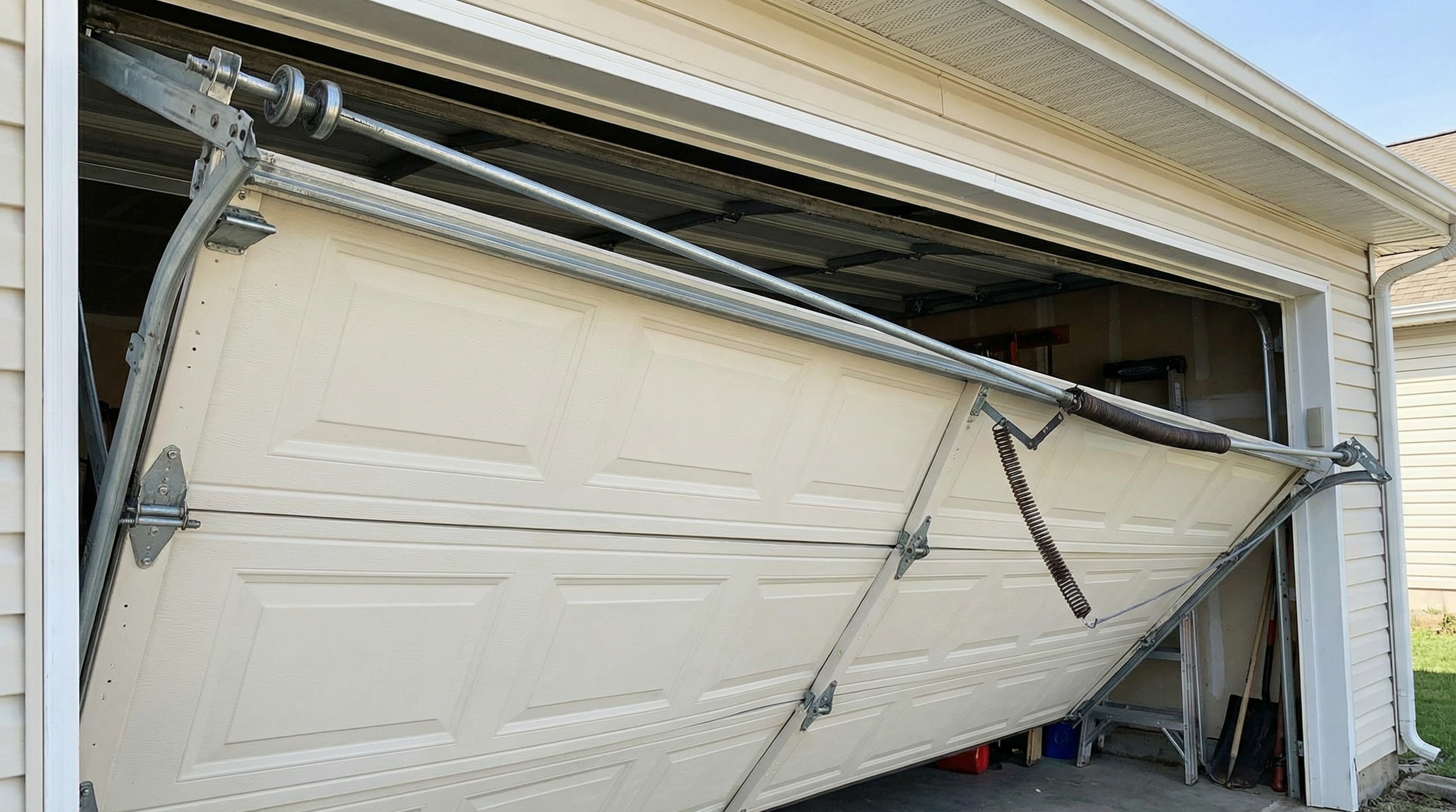 What Causes a Garage Door to Come Off Track? Common Issues and Solutions — article cover image.