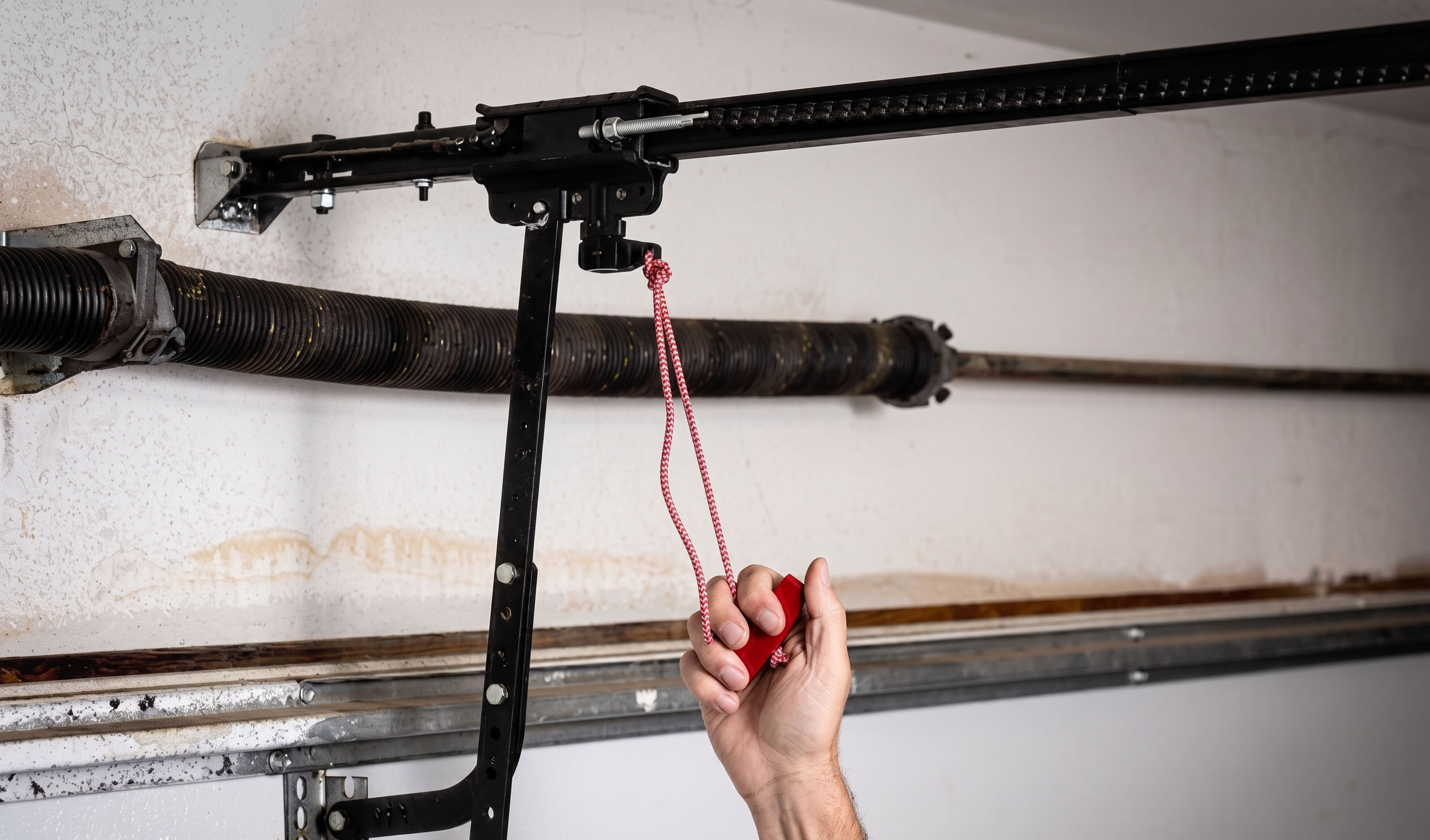 How to Manually Open a Garage Door With a Broken Spring Without Hurting Yourself — article cover image.