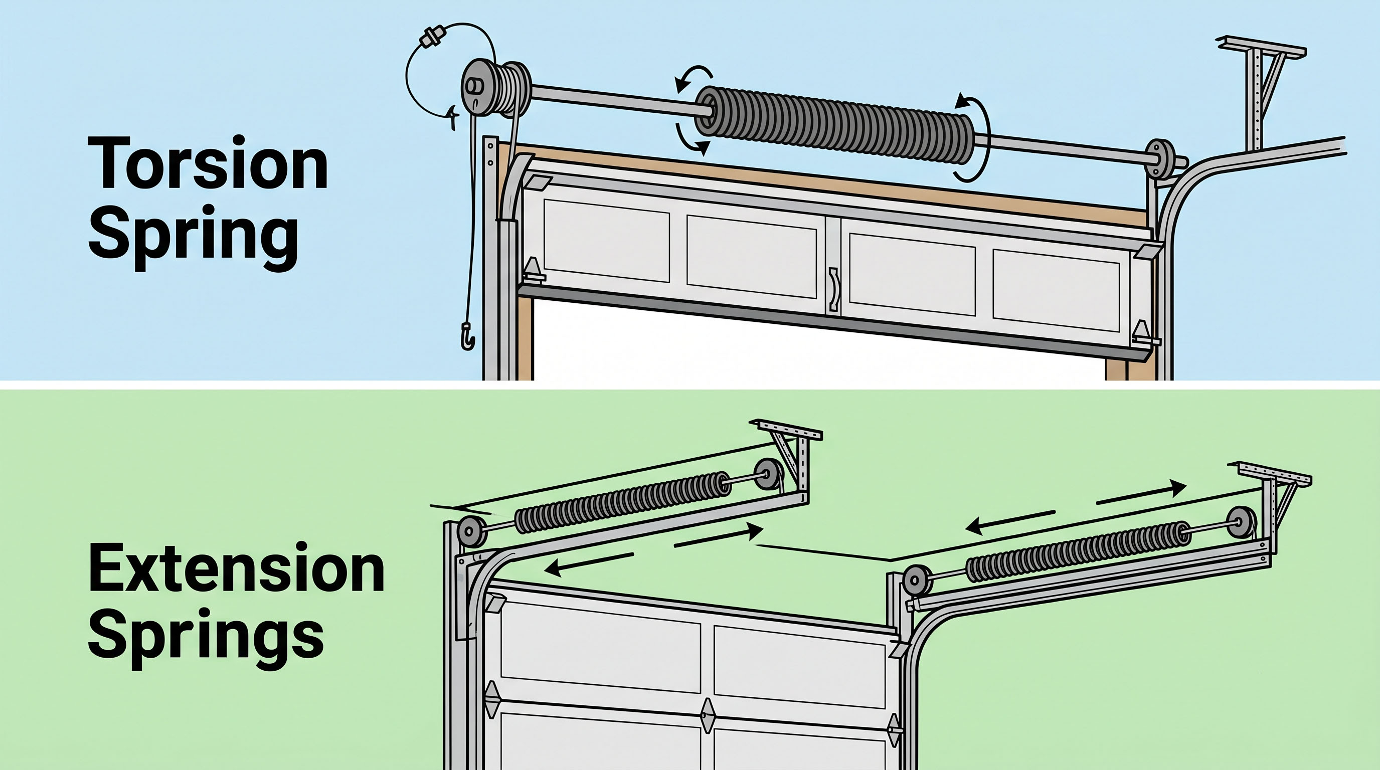 Torsion springs vs extension springs