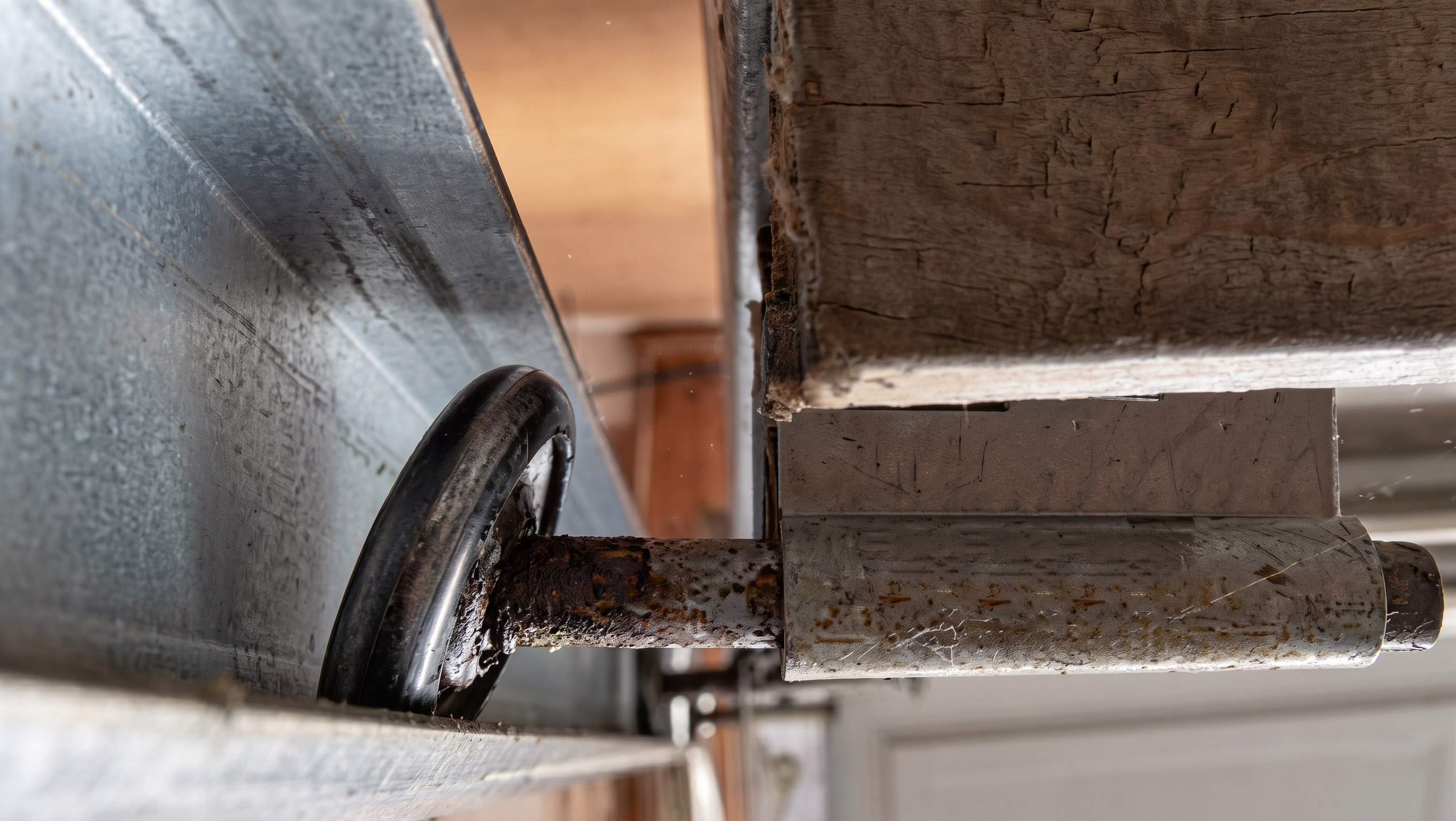 Worn garage door rollers